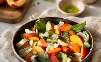 Salade fraîche melon, nectarine & mozzarella